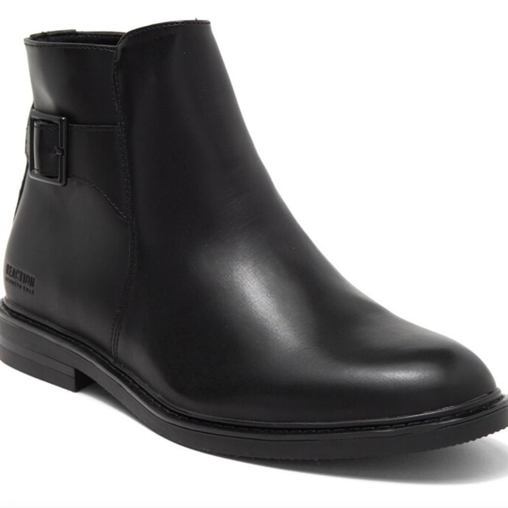 👞 KENNETH COLE REACTION 👞 Range Buckle Black Boot Size: 8.5 - Picture 1 of 13